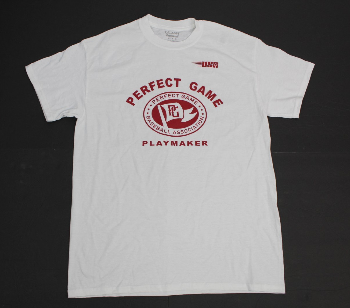 Perfect Game Baseball Association Mens White Tshirt Size Medium