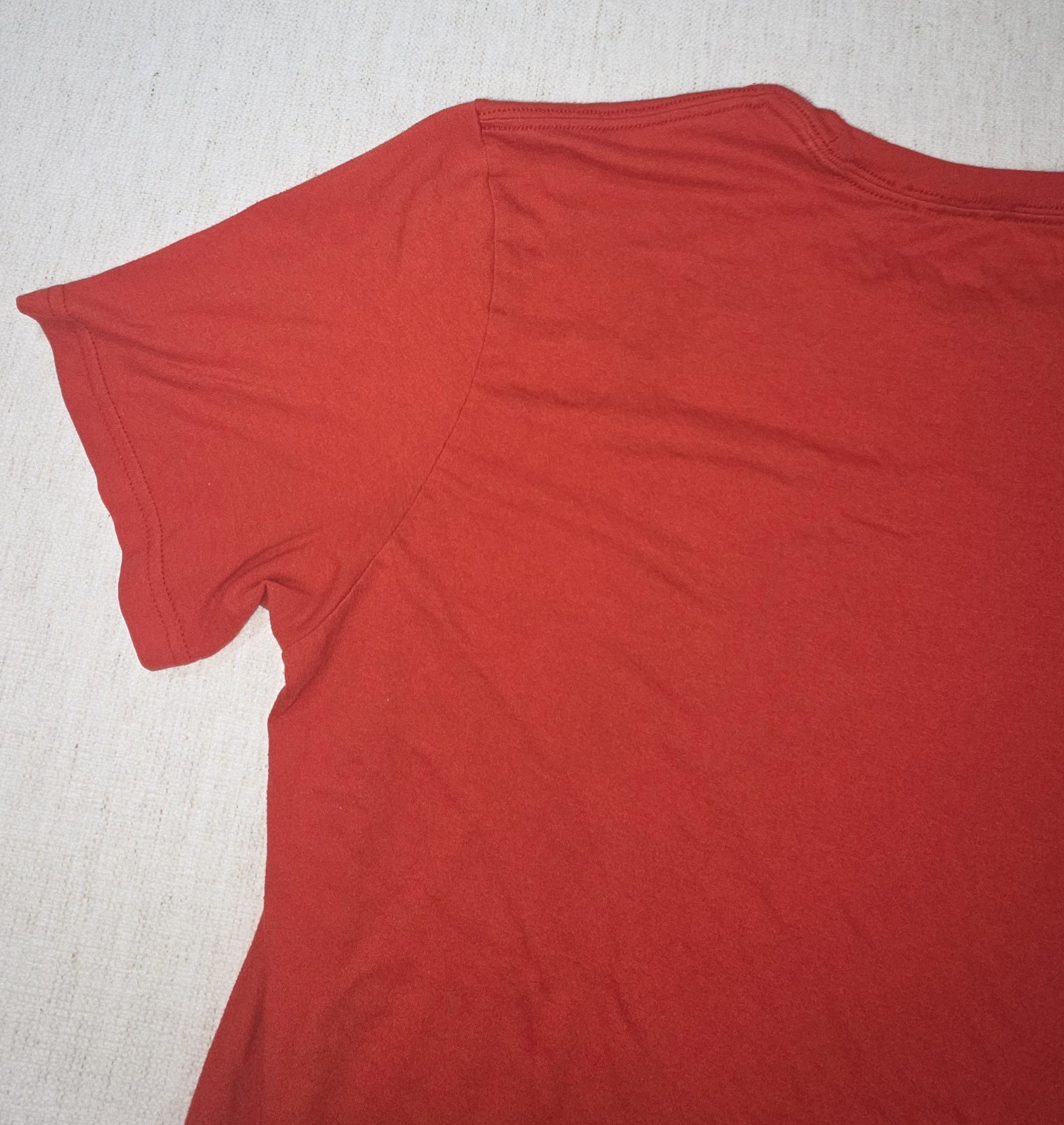 Adidas Performance Tee Red Short Sleeve T-Shirt Cotton/Polyester Size L