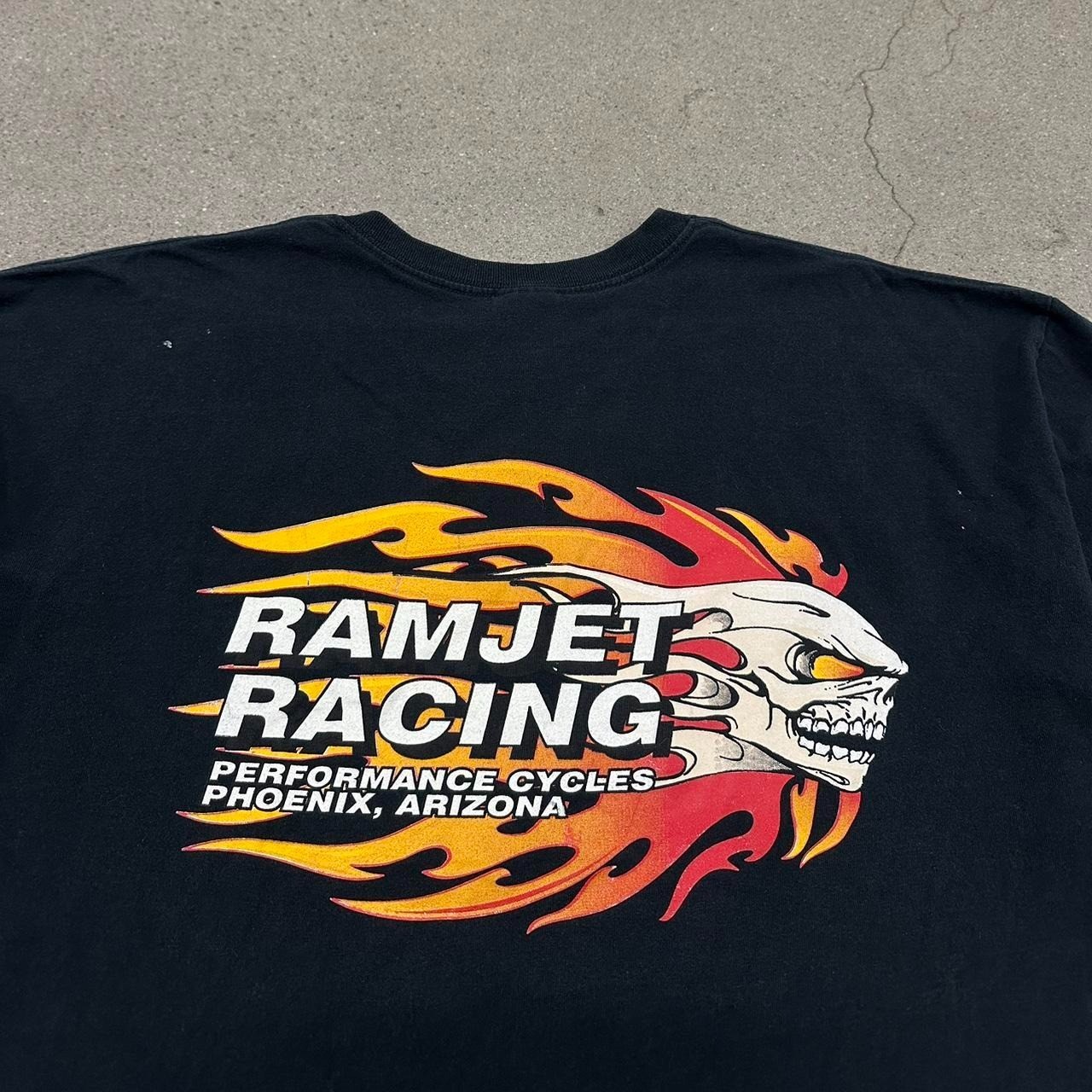 Y2K Skull Flame Racing T-Shirt