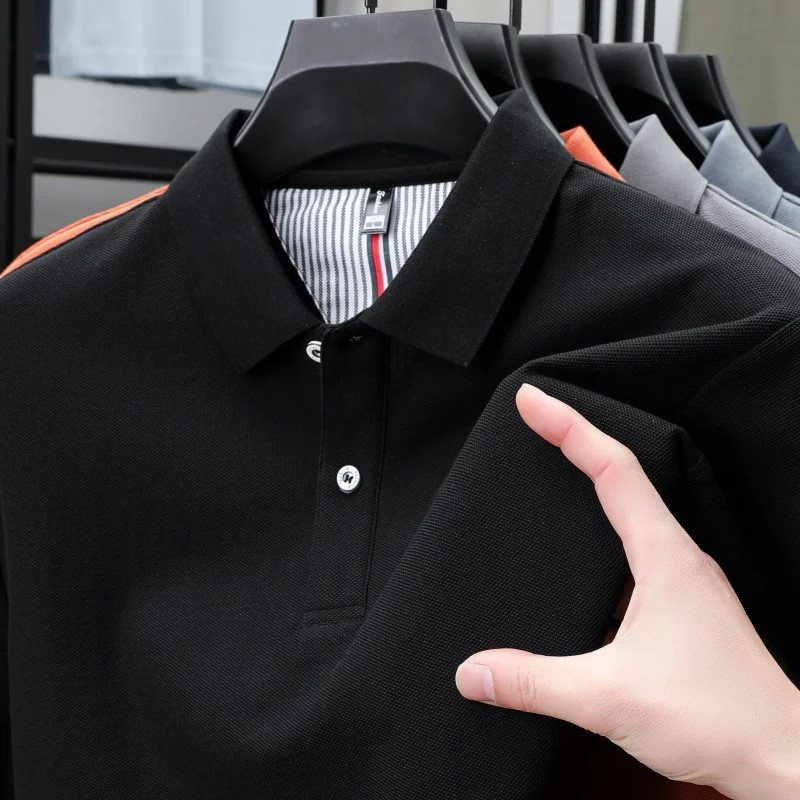 100% pure cotton short sleeved men’s polo shirt summer boutique fashion high-qua