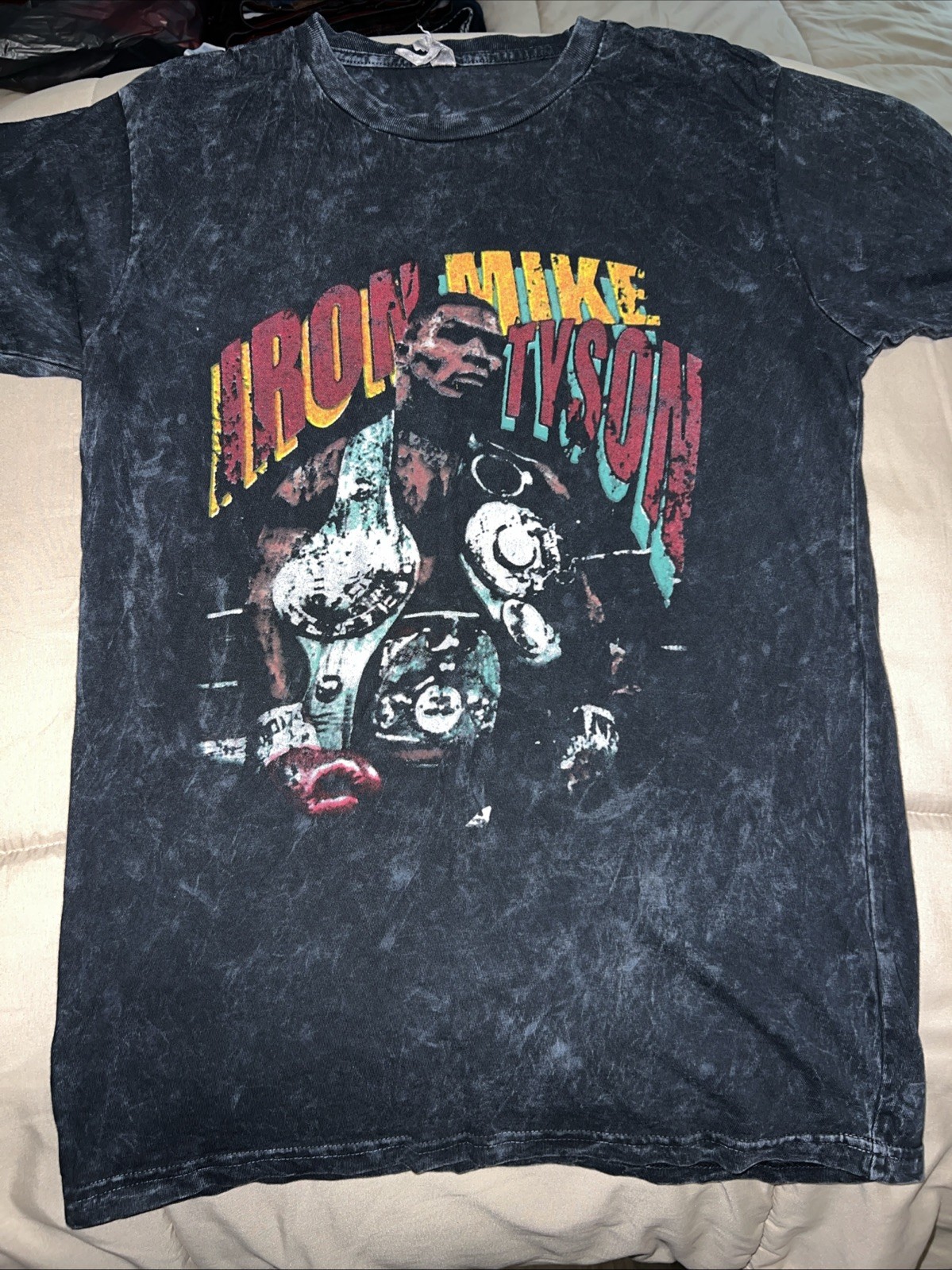 Black Marble Iron Mike Tyson Short Sleeve T-shirt Size S