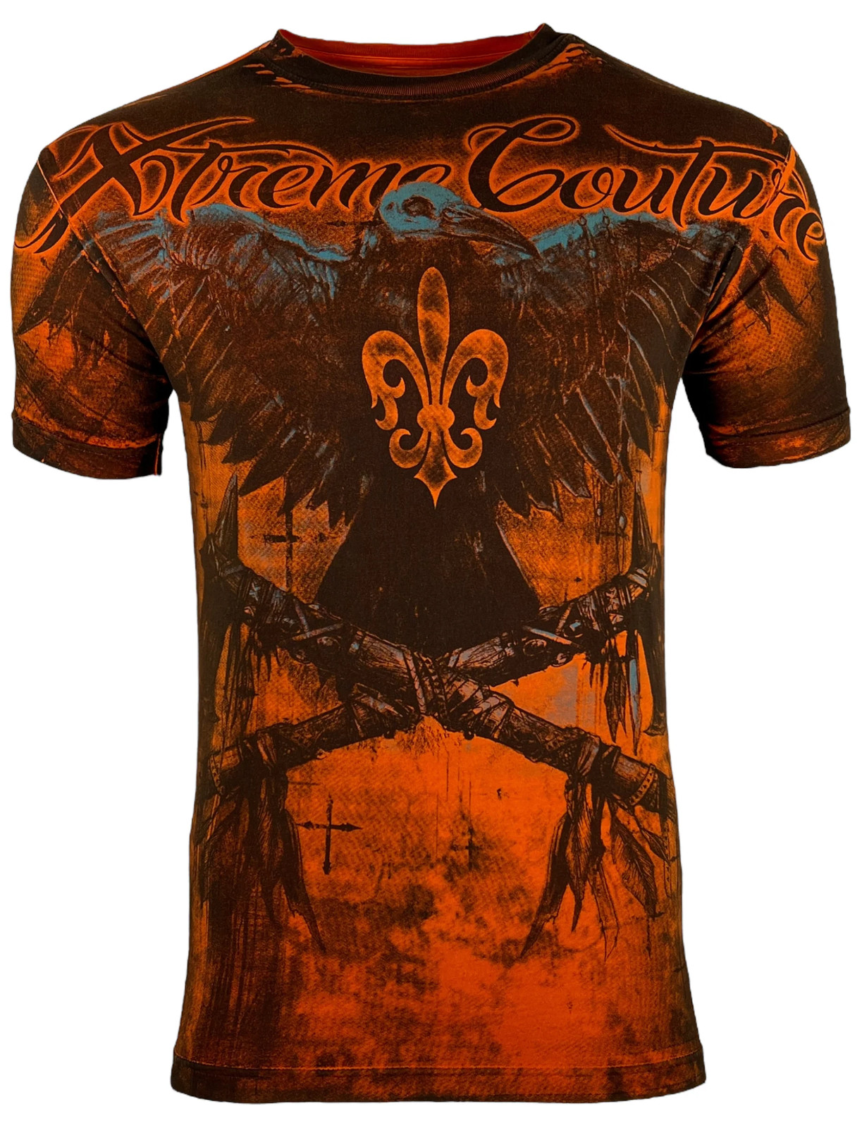 Xtreme Couture By Affliction Men’s T-shirt Darkside Biker Red Tattoo S-5XL