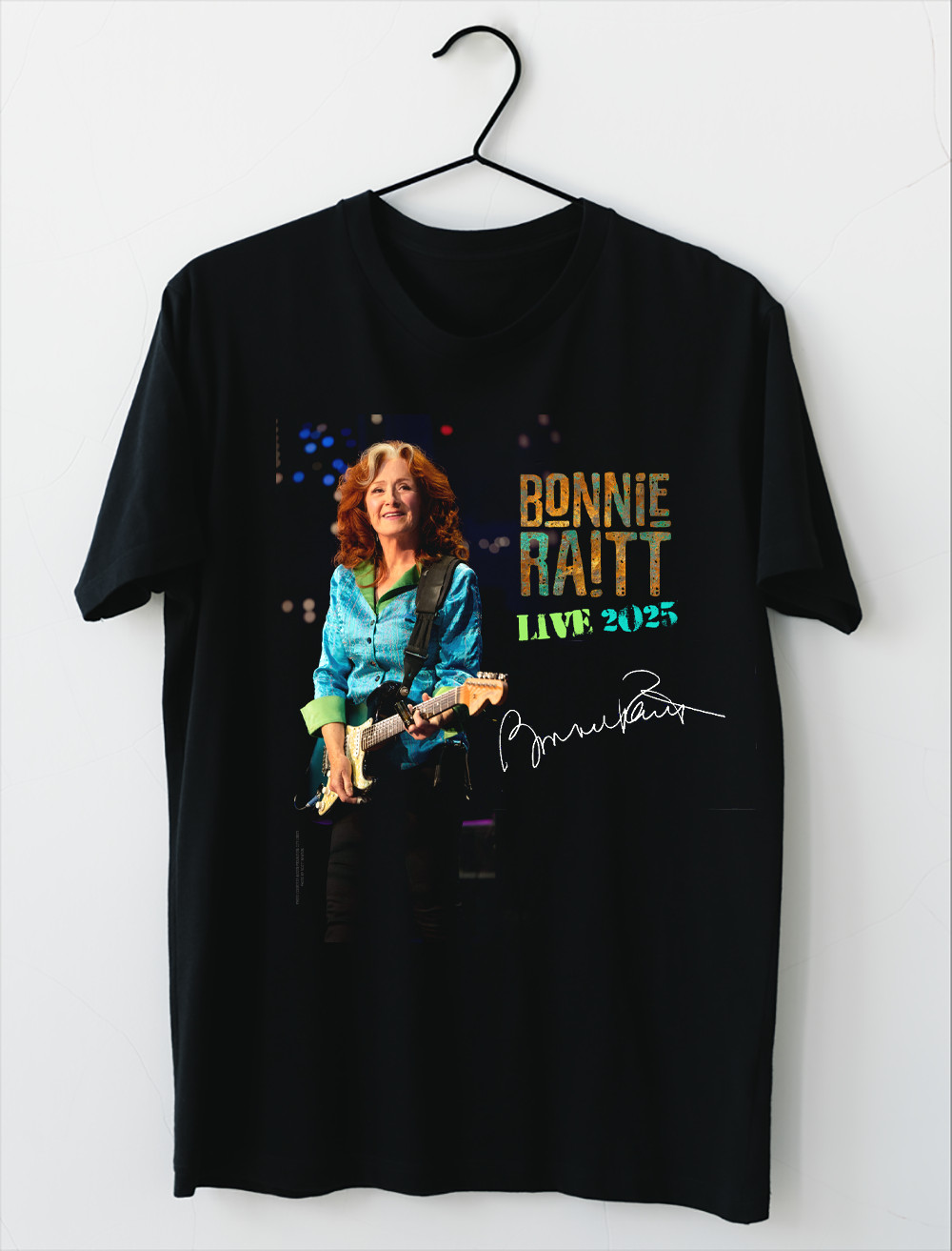 NEW Bonnie Raitt Summer 2025 Tour Tee Shirt Black All Size Gift For Fan AM767