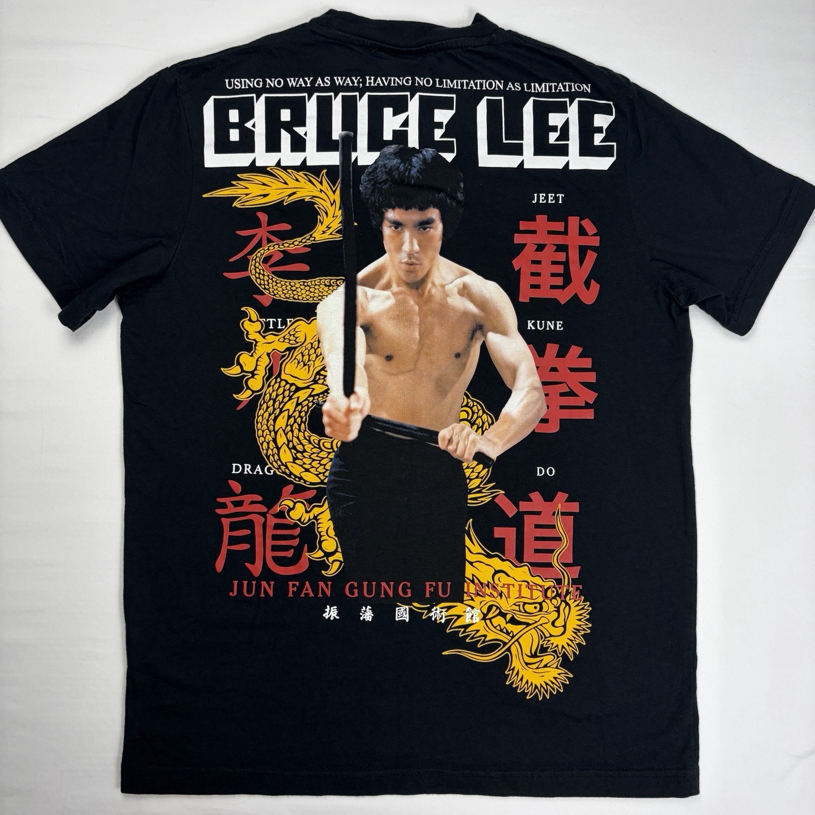 Bruce Lee Jeet Kune Do Dragon Graphic T-Shirt Black Official Licensed Mens