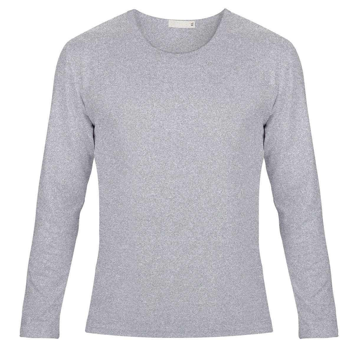 Men Casual Long Sleeve Basic T-shirt Slim Thermal Undershirt Muscle Top Milksilk