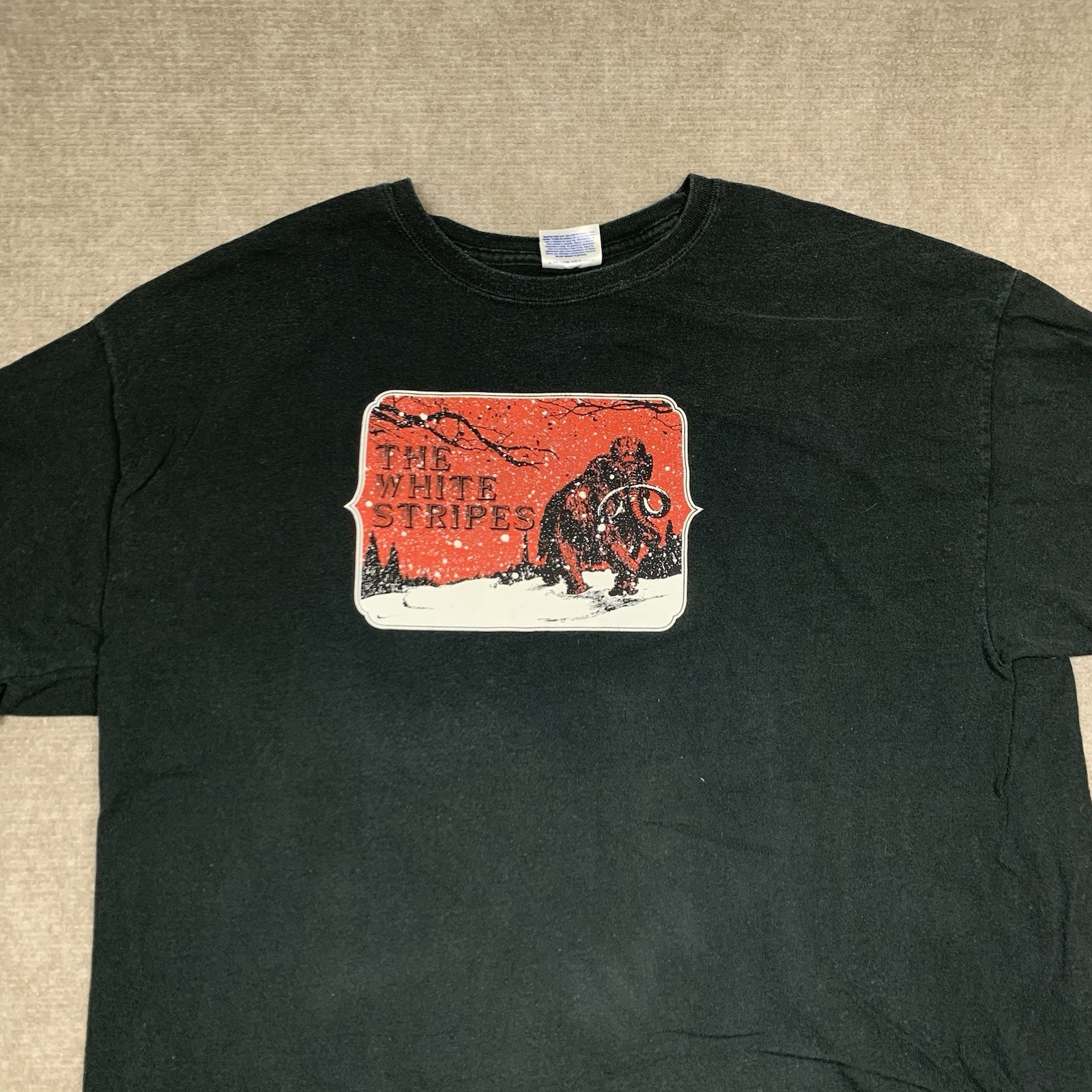 Vintage The White Stripes 2003 Elephant Album Promo Black T-Shirt Mens XL