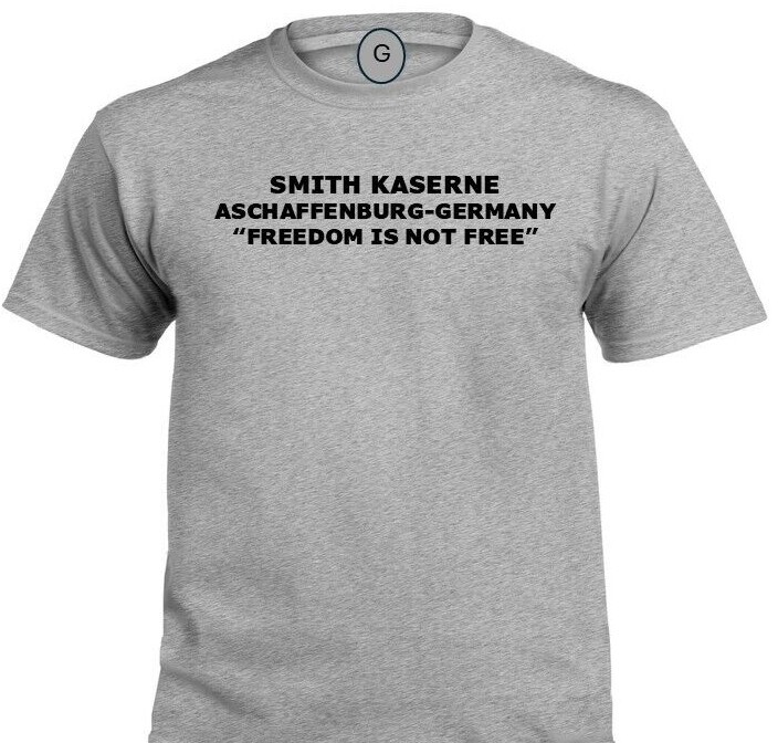 TAUKKUNEN BARRACKS *WORMS-GERMANY* FREEDOM* INDIVIDUAL BASE PT SHIRT