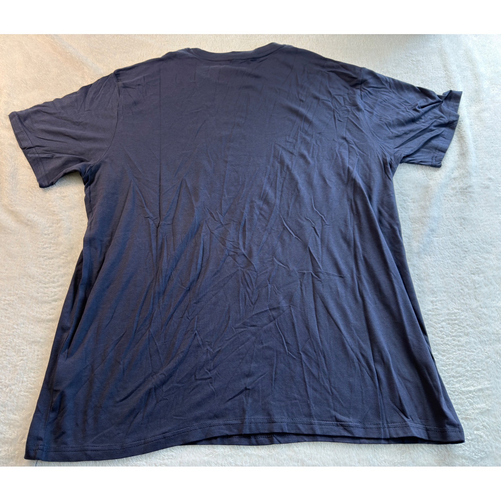 Royal Avalon Mens XL Navy Blue Bamboo Cotton Blend Stretch Crew Neck T-Shirt