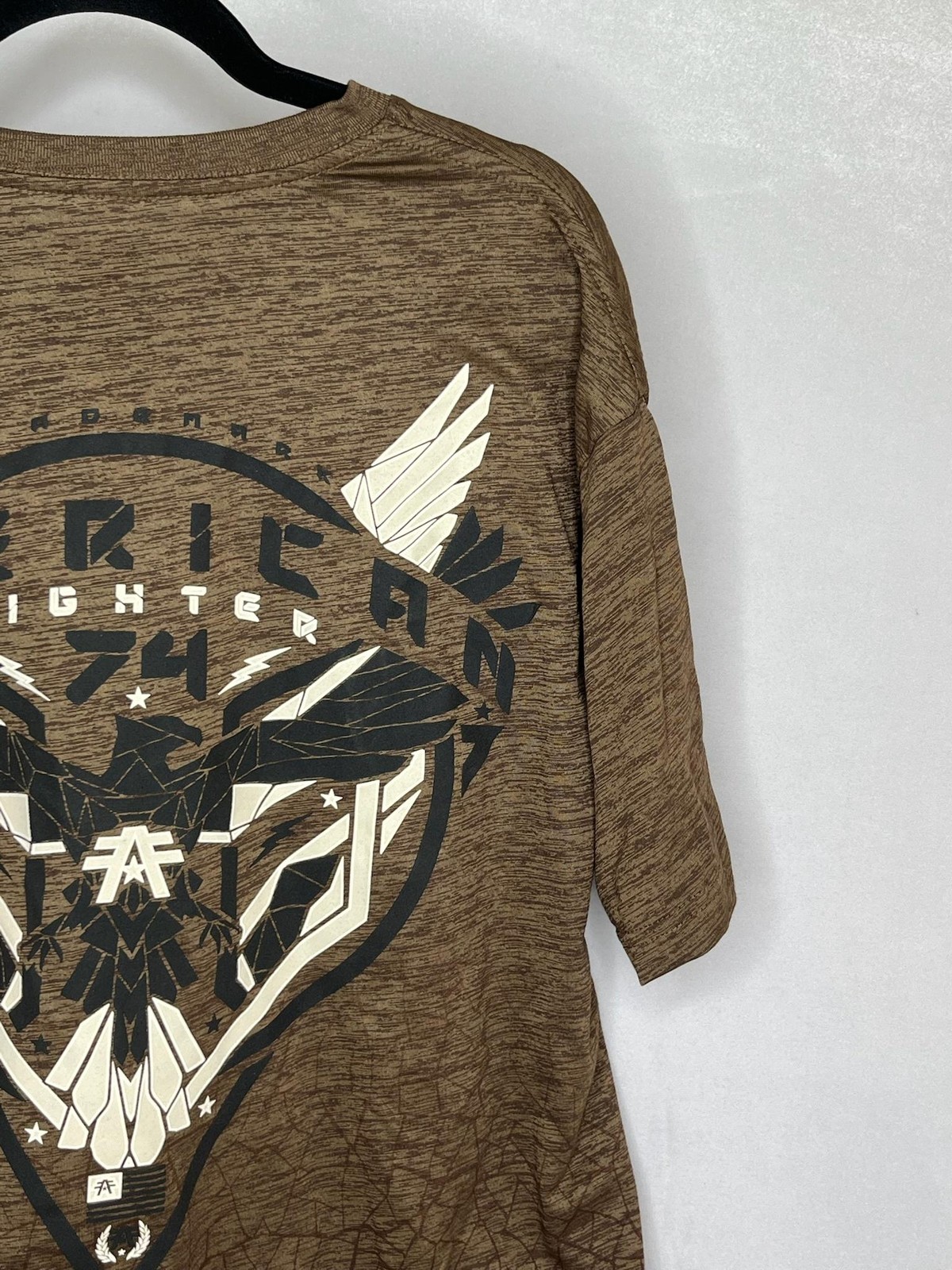 American Fighter Shirt Mens 2XL Brown Hertford S/S Eagle Graphic Tee NEW