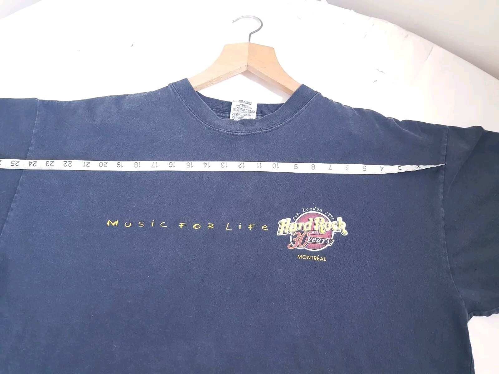 Vintage Hard Rock Cafe 30 days Montreal Tour Graphic Print T-Shirt Mens 2XL