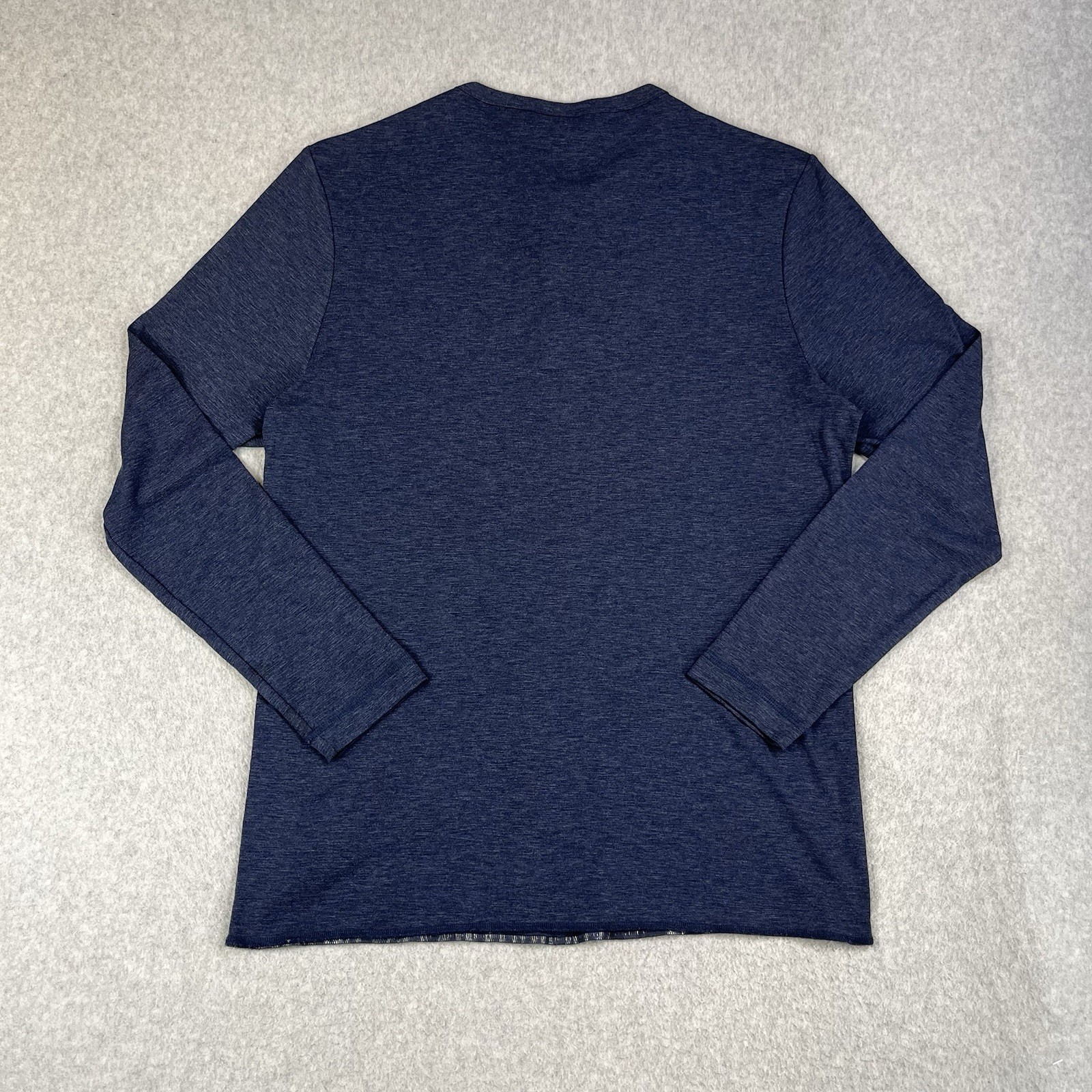 G-Star Raw Henley Shirt Mens XXL Blue Long Sleeve Knit Pattern Logo Buttons