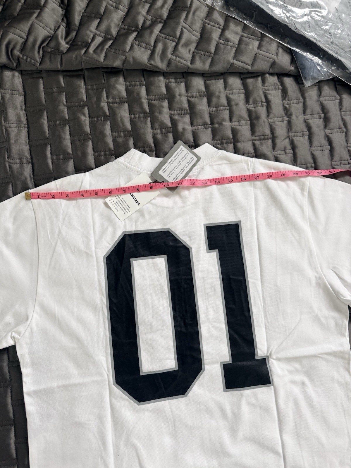 AUTH NWT Balenciaga Mens Oversized Basketball T Shirt White