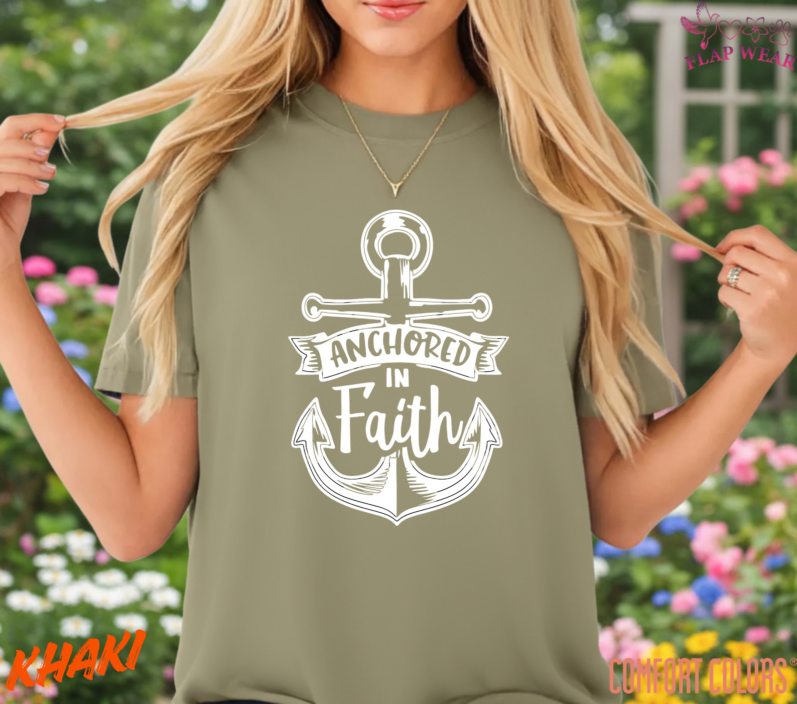 Unisex Anchored In Faith T-Shirt, Men T shirt,Women T shirt Gift Christian Top