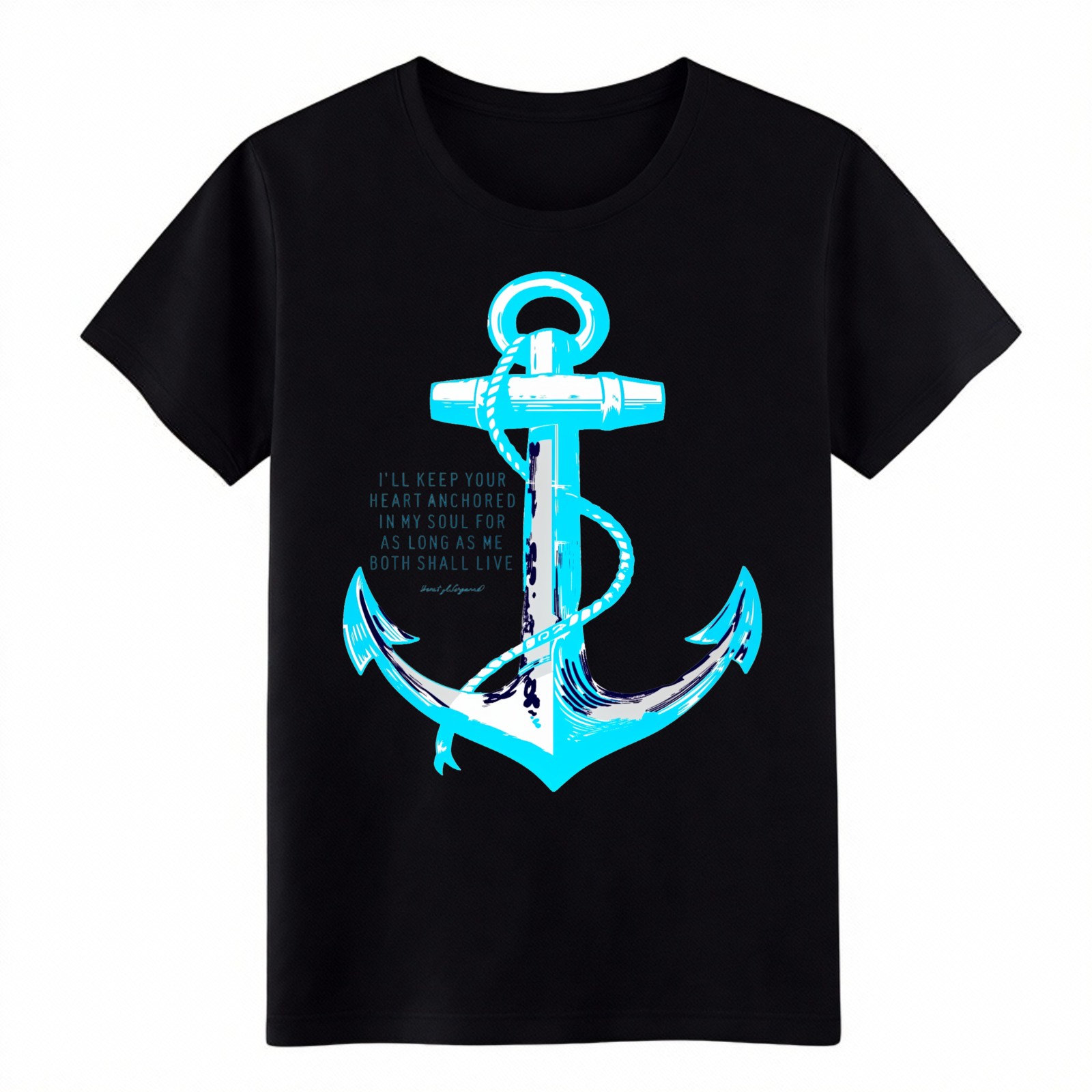 Sentimental Anchor Quote T‑Shirt,Ocean Maritime Nautical Graphic ShortSleeve Tee