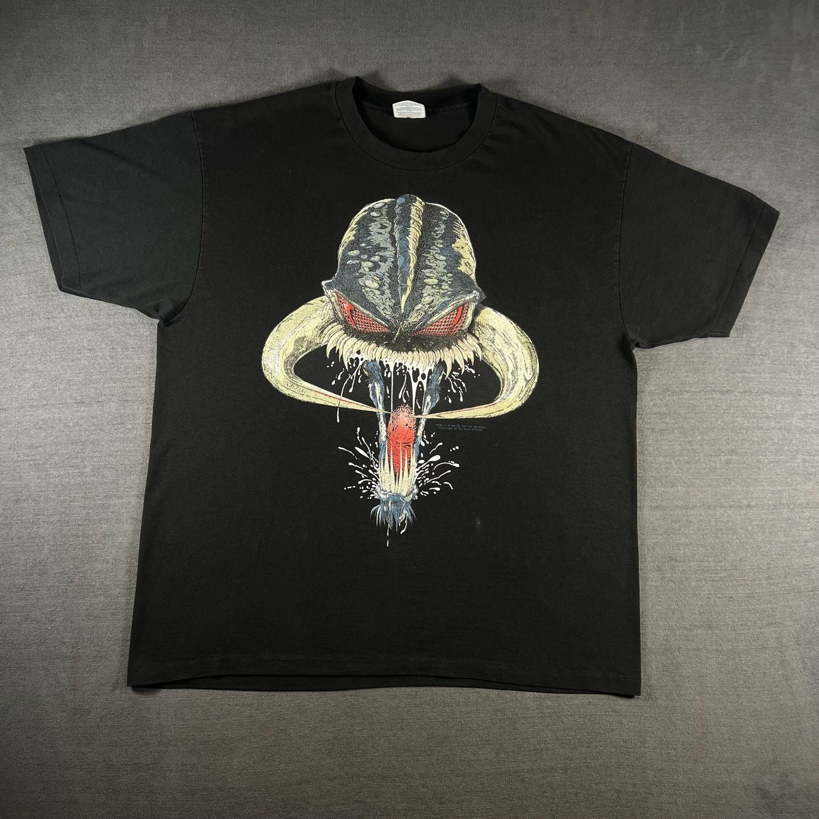 Vintage 1993 Spawn Violator Todd McFarlane Graphic Black Faded T-Shirt 90s