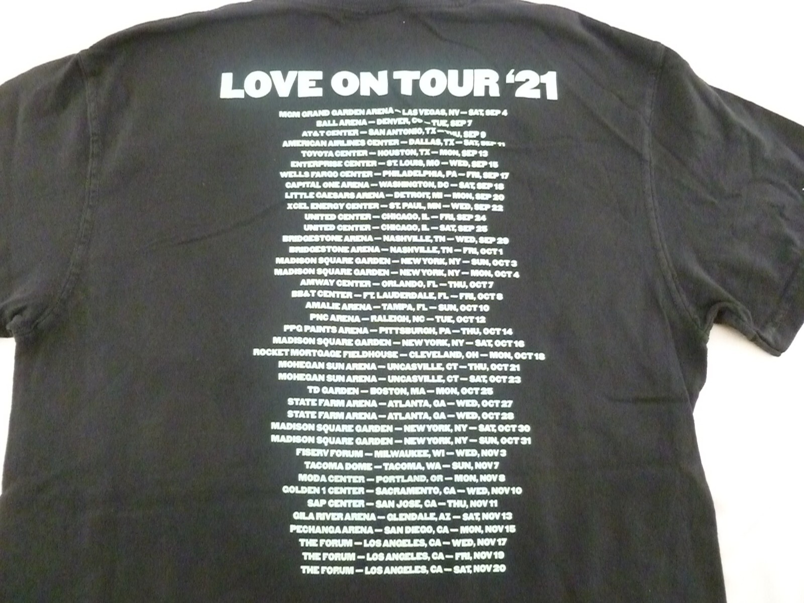 NEW Comfort Color Harry Styles Love On Tour ’21 Black Tee Shirt-Large