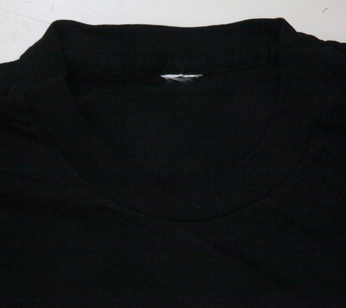 Medium Unbranded Black Short Sleeve Cotton Poly Blend Pocket Tee T-Shirt Top H37