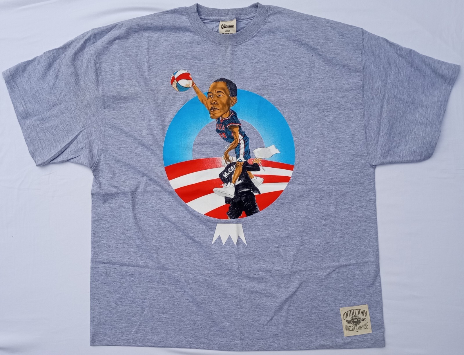 Vintage UNKNWN Streetwear Tee OBAMA over McCain Sz 2XL
