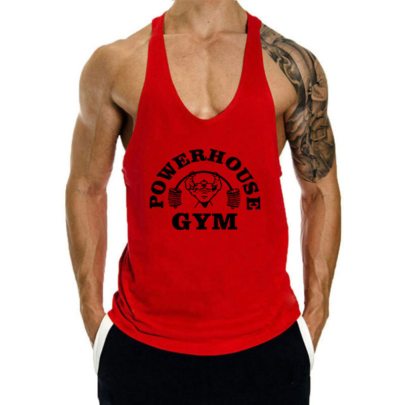 Men’s Gym Stringer Bodybuilding Tank Tops Workout Muscle Vest Sleeveless Shirts