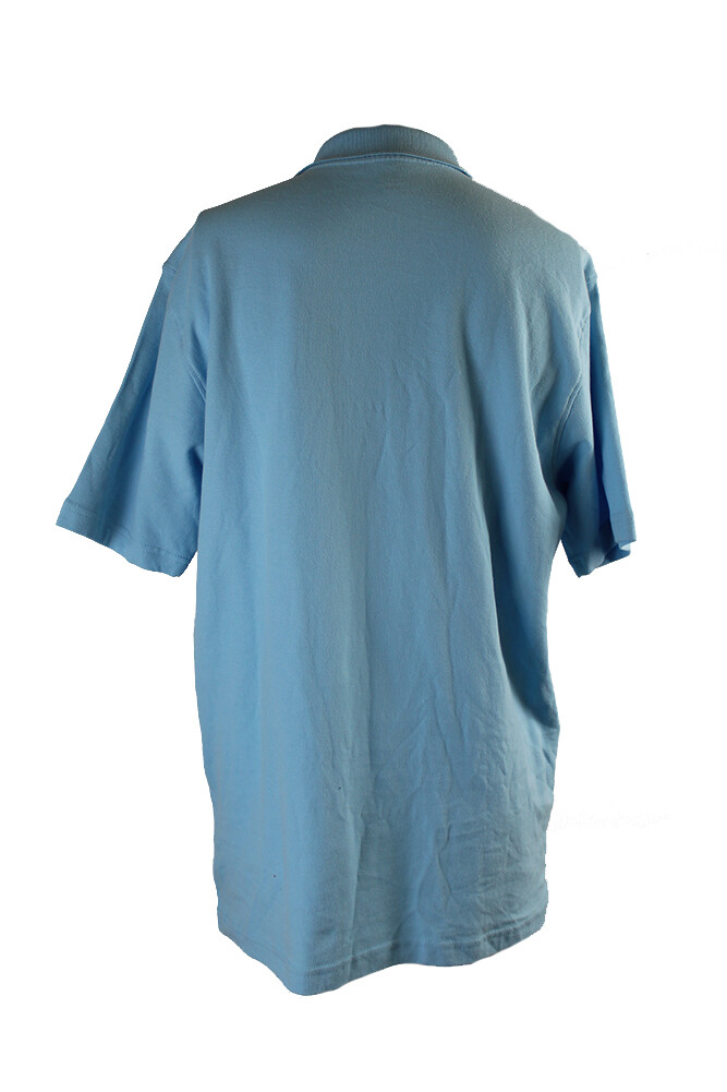 JOHN ASHFORD BLUE SHORT-SLEEVE PIQUE POLO SHIRT XL