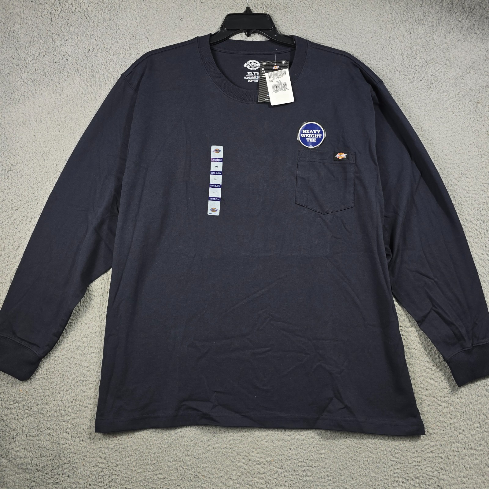DICKIES Heavyweight Shirt Mens 3XL XXXL BLUE WORK WEAR Long Sleeve Pocket NWT