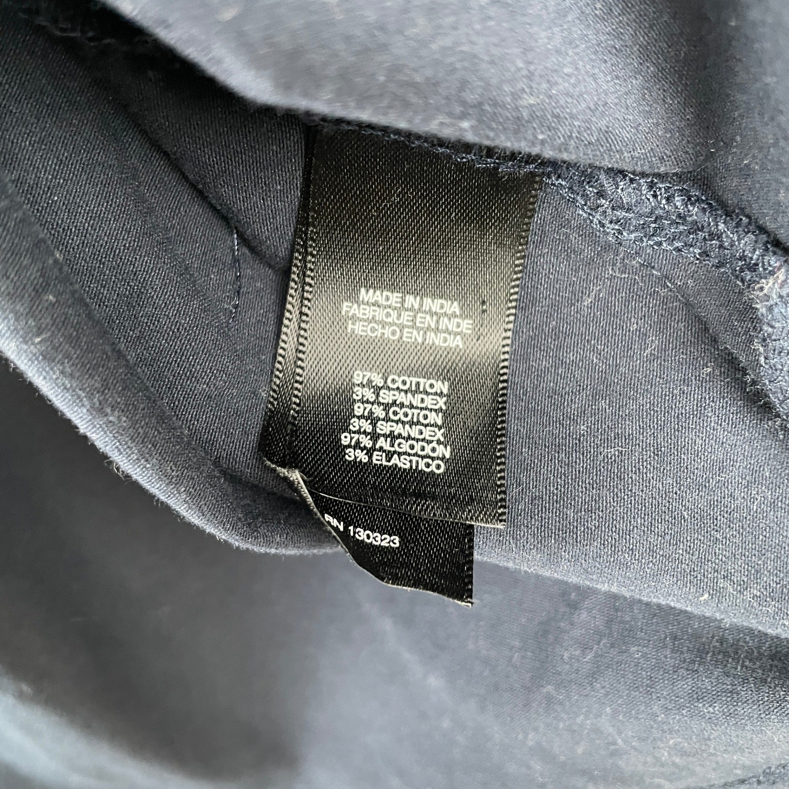 Kenneth Cole New York Men Navy Blue Cotton Stretch Crew Neck Chic T-Shirt Size M