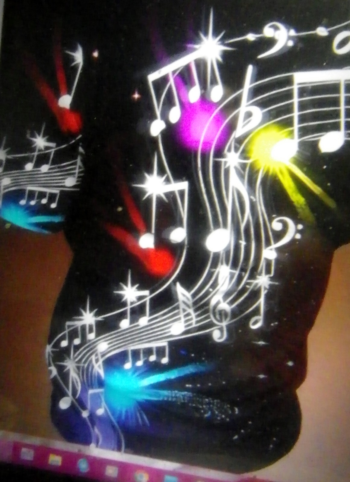 MUSICAL NOTES Men’s T-Shirt Music Lover XL SIZE 42 POLYESTER DOUBLE SIDED