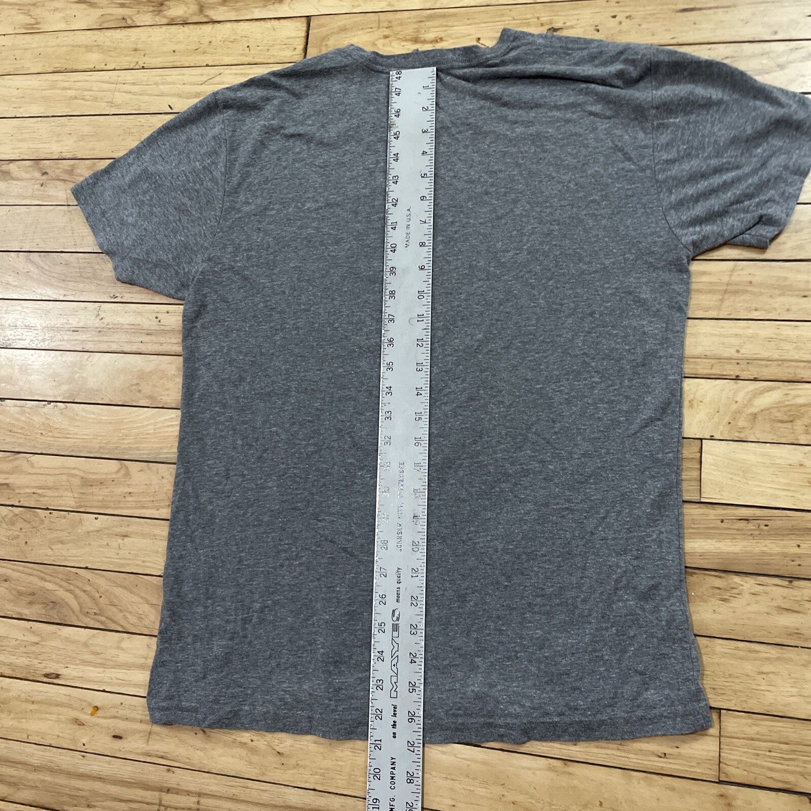 Geometric Art House Shirt Men L Stretch Graphic Tee Gray Casual Short Sleeve