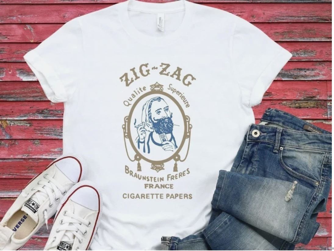 Zig Zag T-shirt. 100% Cool Cotton, men unisex tshirt