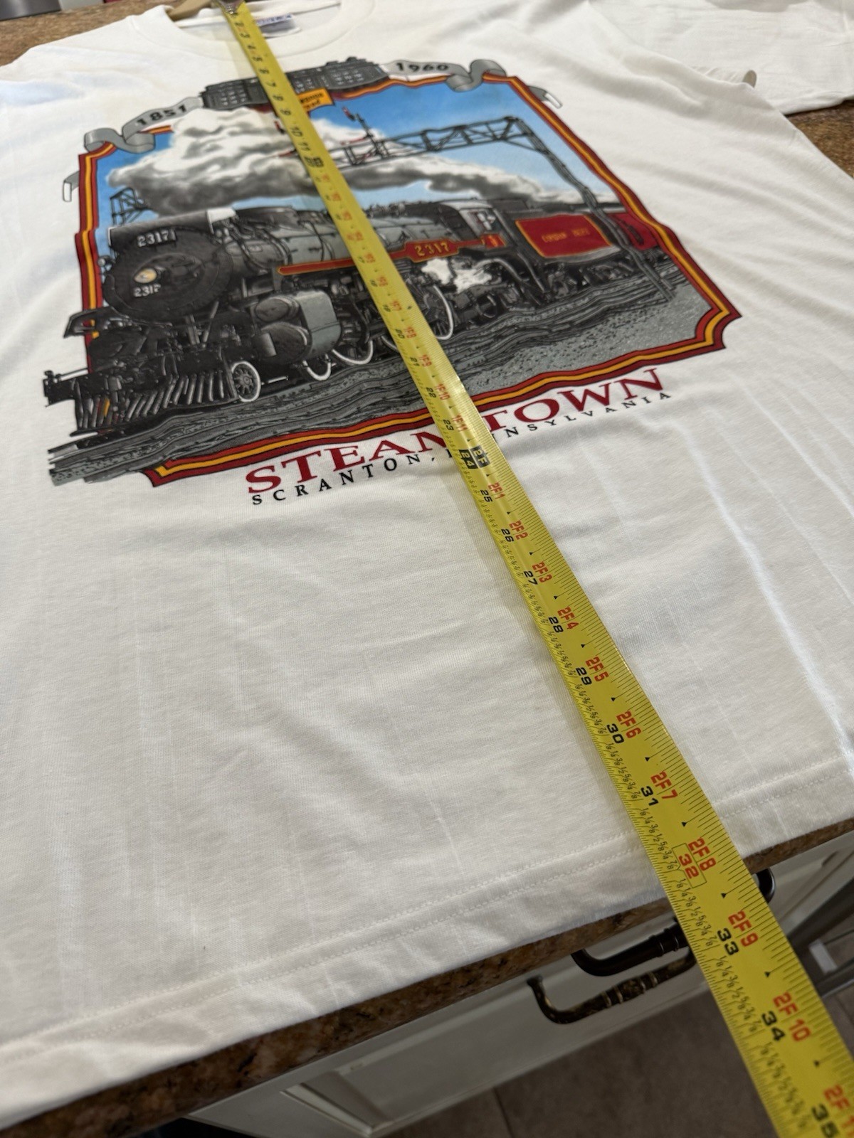 Vintage 1990s T-Shirt Steamtown PA Canadian Pacific Steam Train #2317 New