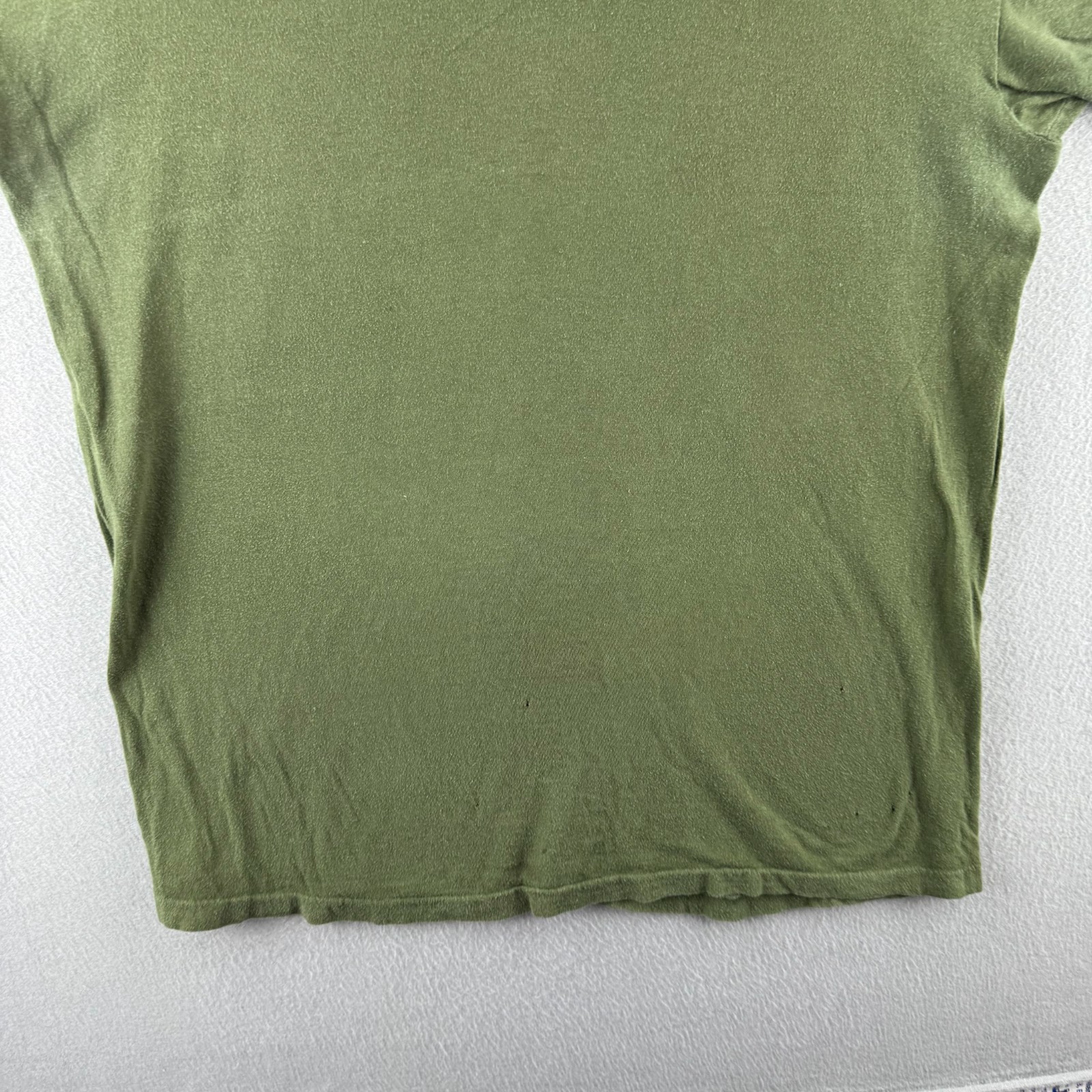Vintage Military Shirt Mens Large Green Single Stitch Thin Cotton 70s Vietnam