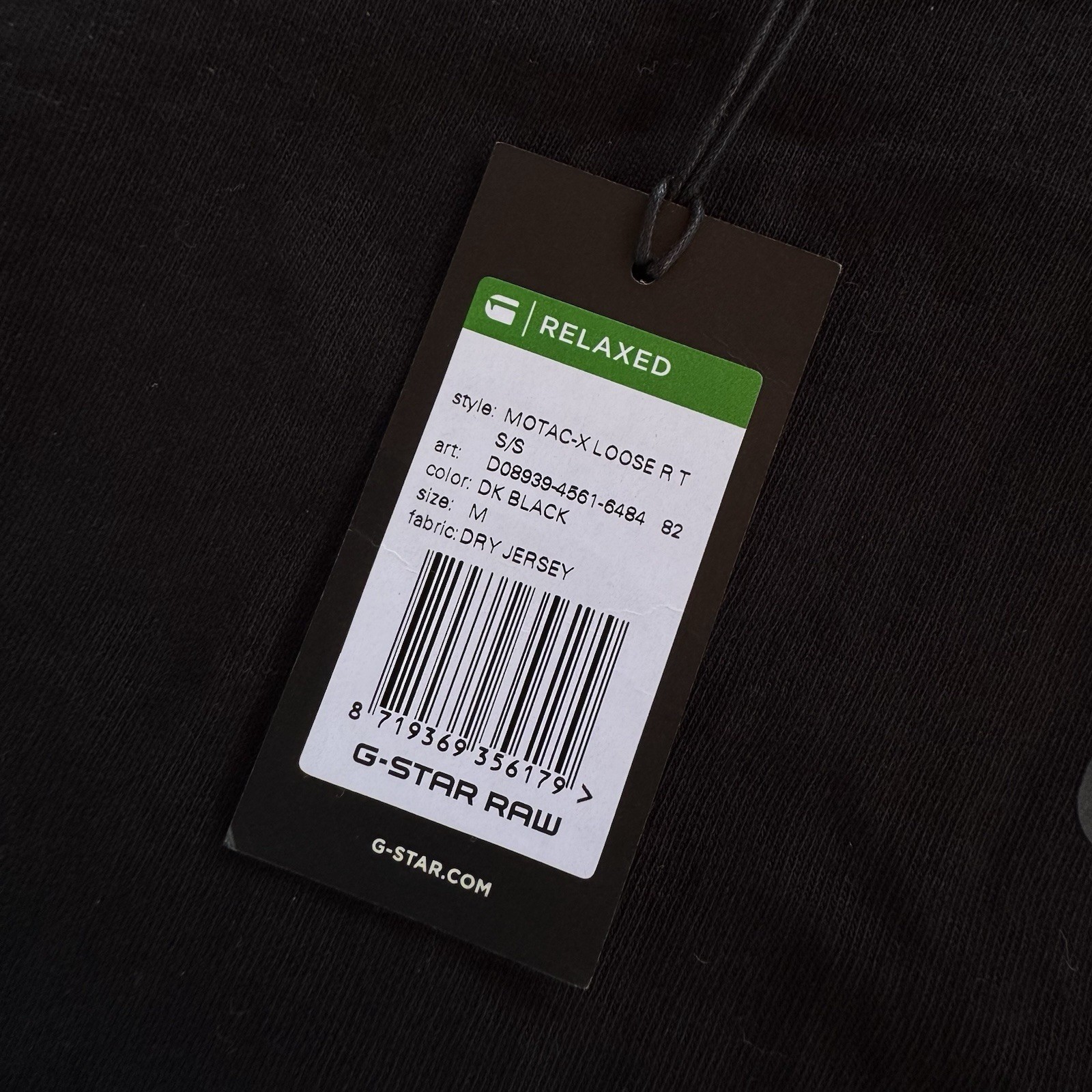 G Star Raw Relaxed Motac-X Loose Black Jersey T Shirt Size Medium NEW