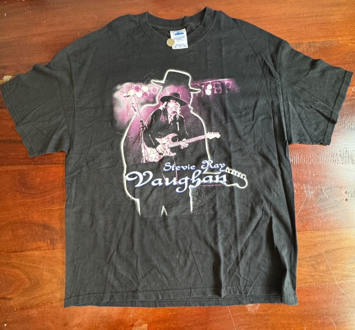 STEVIE RAY VAUGHN “SRV” DOUBLE TROUBLE 2001 CONCERT SHIRT SIZE XL