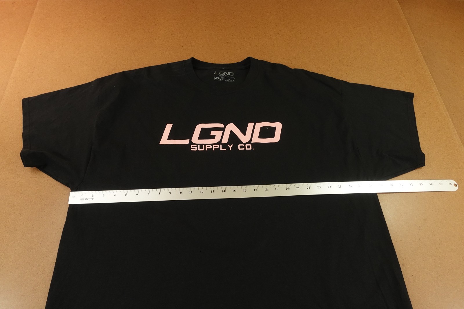 LGND Supply Co Mens Size 4XL Black Pink Logo Short Sleeve Victory T-Shirt New
