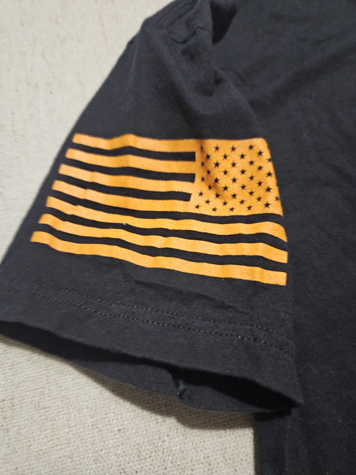 Grunt Style Halloween Pumpkin Grenade Tee Small Black USA Flag Skull Graphic GS
