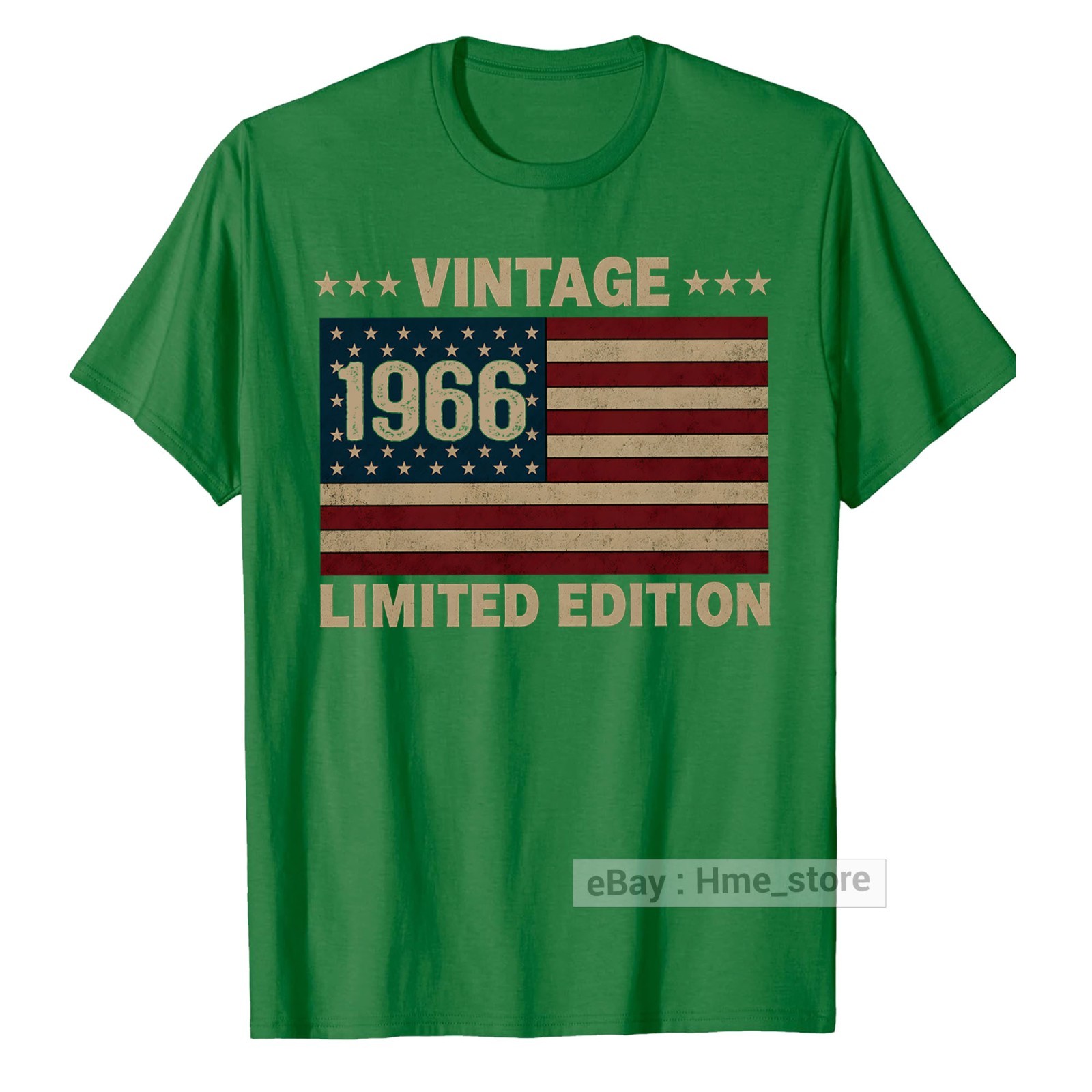 US Flag 60th Birthday American USA Born in 1966 T-Shirt 60 Years old Bday Tee