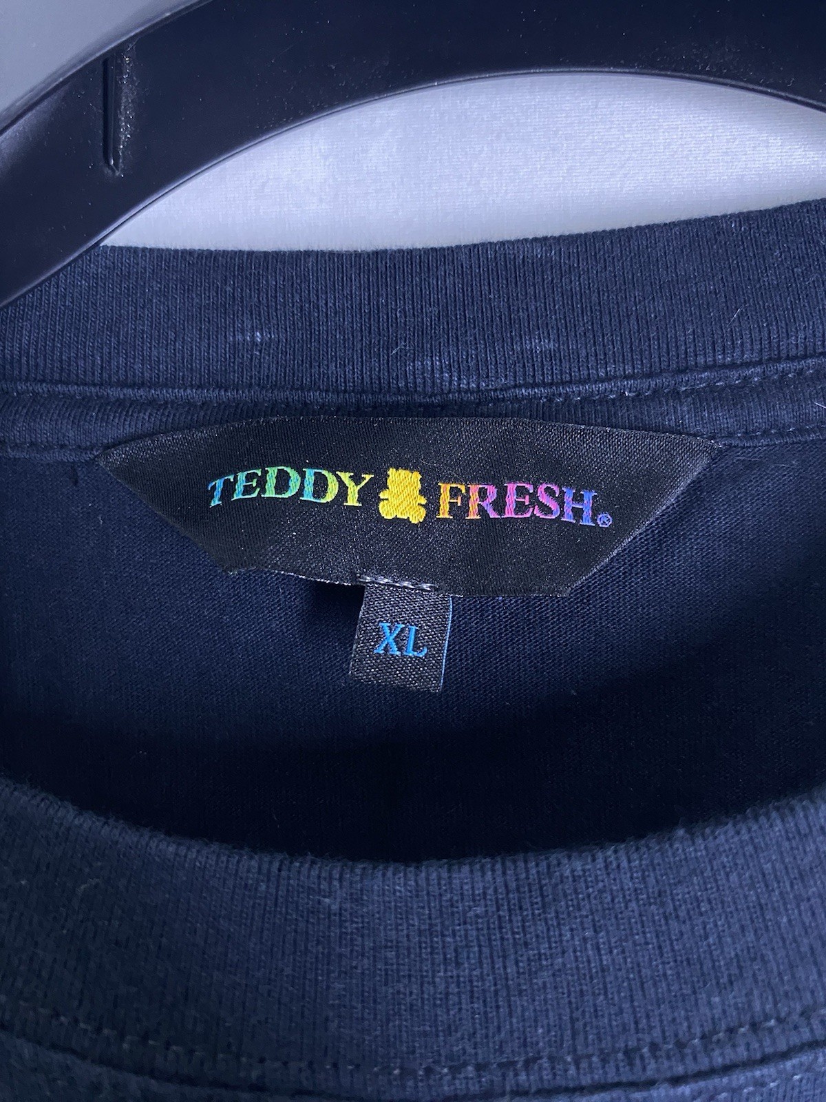 Teddy Fresh Shirt Mens XL Black Spider Web Embroidered Short Sleeve Skater USA