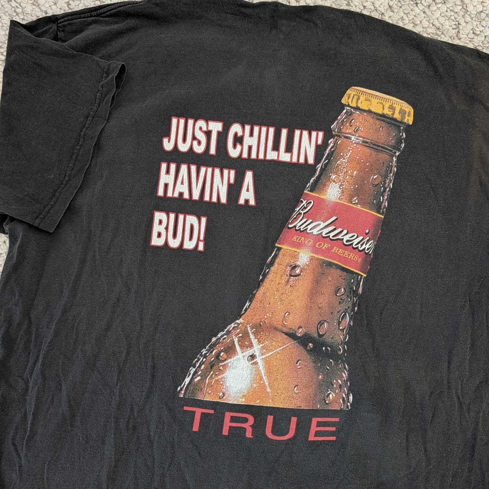 Vintage 90s Budweiser T-Shirt XL Whassup! Just Chillin Havin A Bud Promo Merch