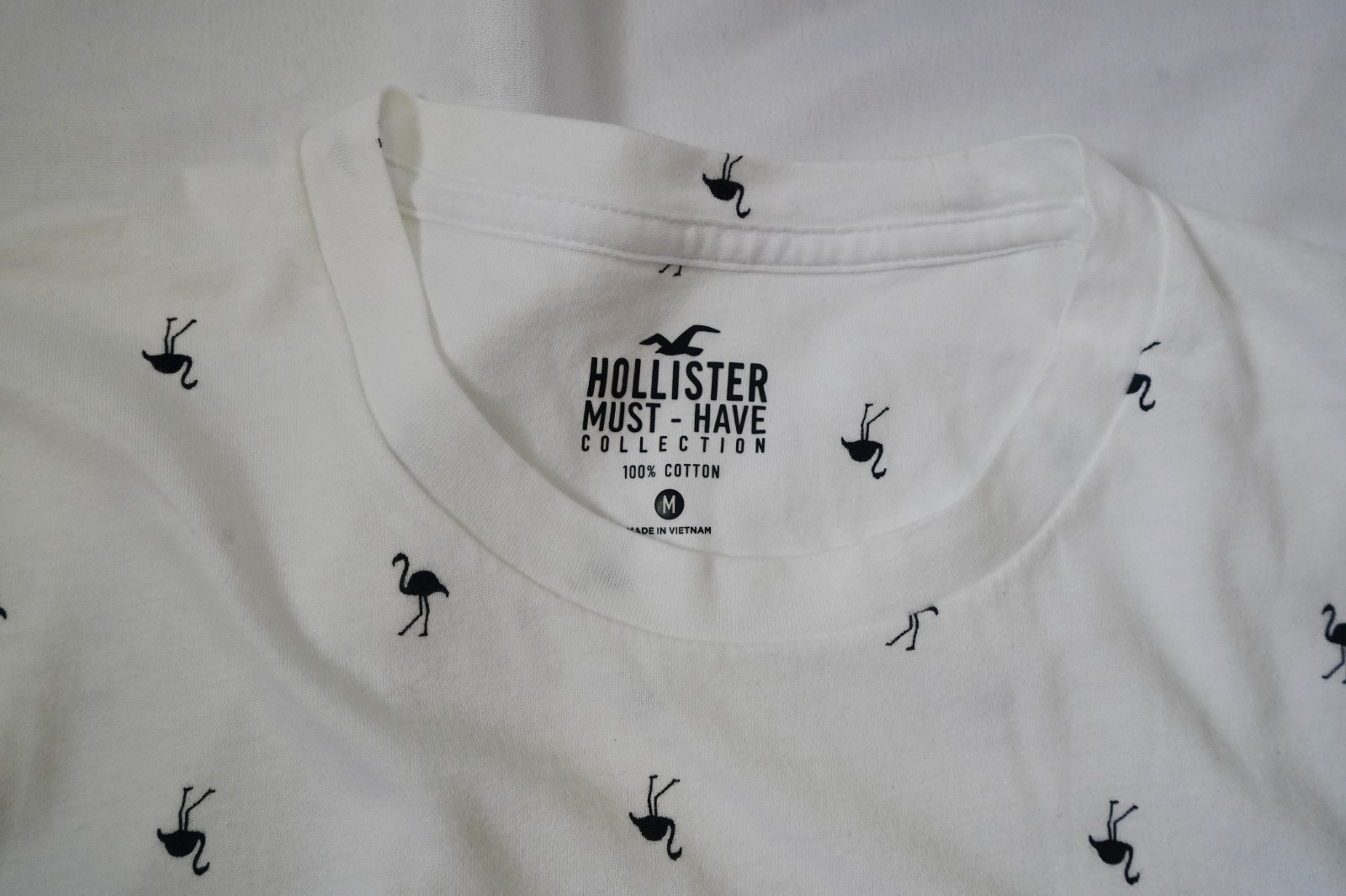 Hollister Must-Have Black Flamingo Short Sleave Men’s Shirt