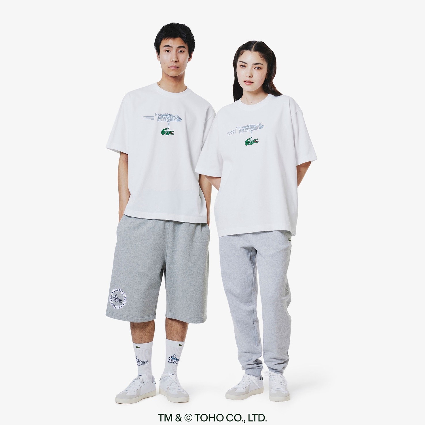 LACOSTE x GODZILLA 2.0 Mechagodzilla T-shirt White Limited JAPAN 2026 size5 L