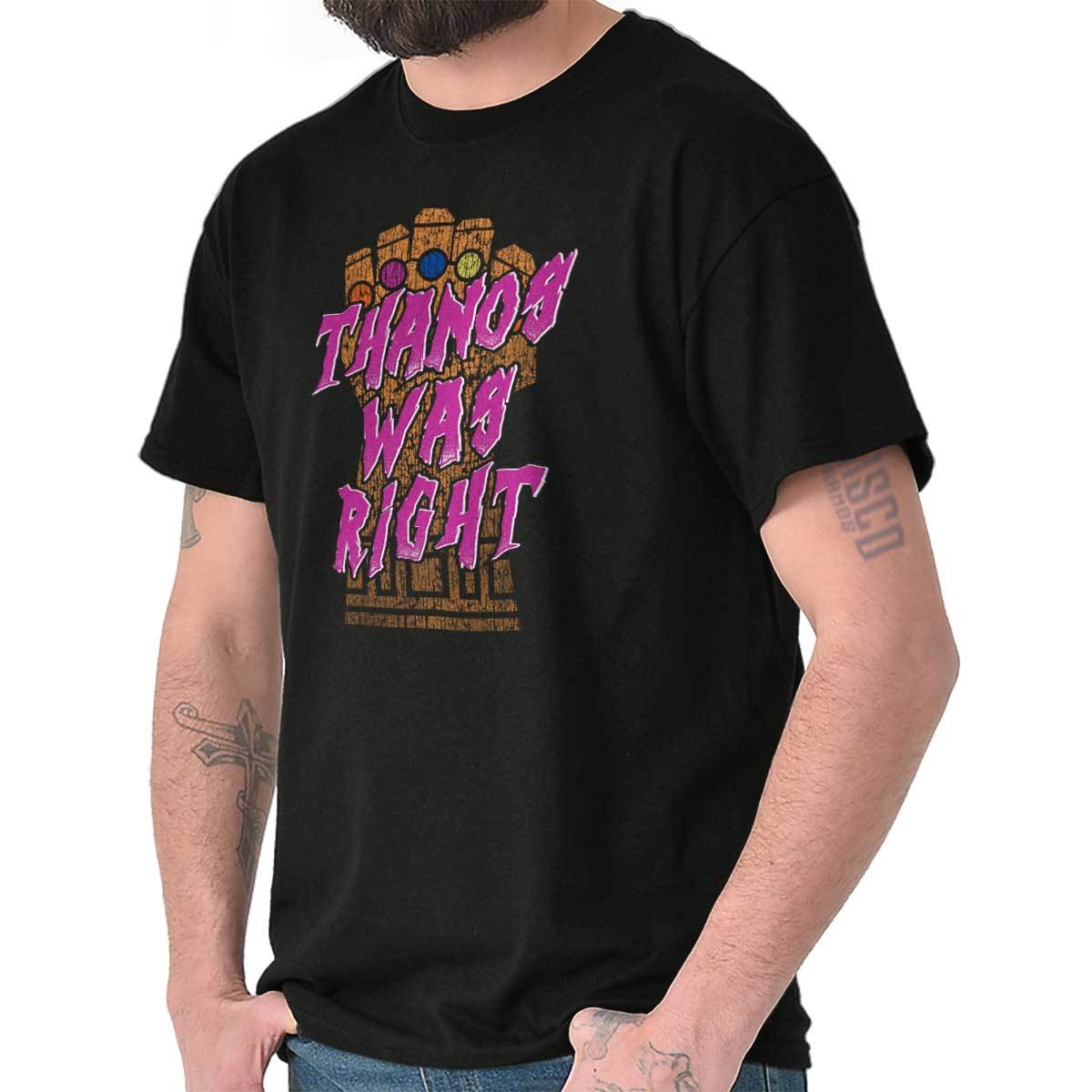 Bad Guy Was Right Funny Nerdy Comic Villain Adult Short Sleeve Crewneck Tee