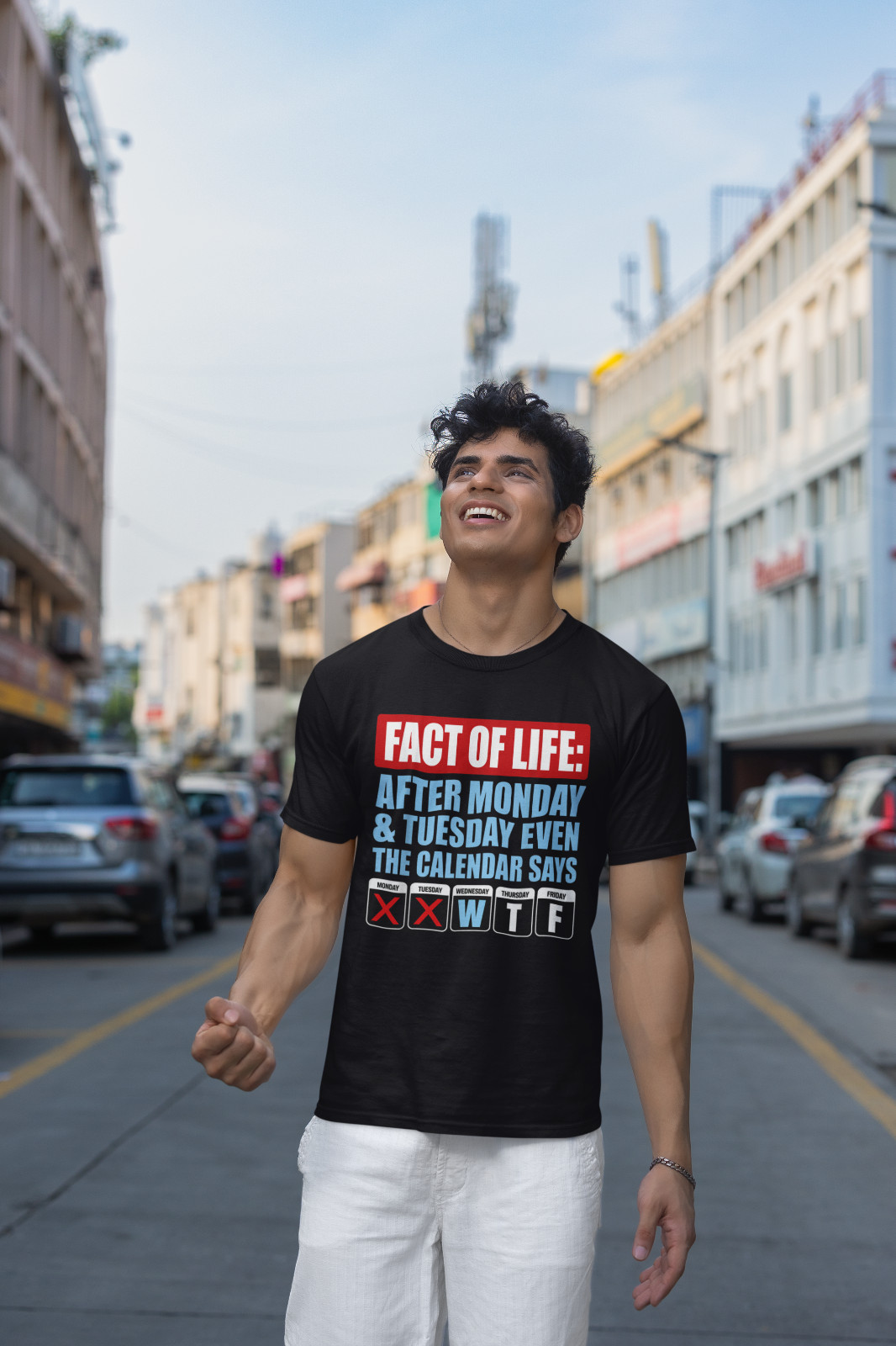 calendar fact life says wtf humor shirt cotton gildan t-shirt
