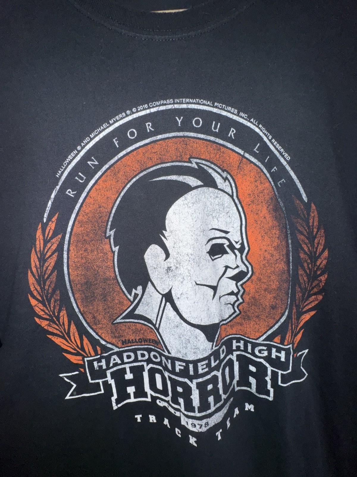 Halloween Michael Myers Haddonfield Horror Movie Graphic T Shirt 2XL Black