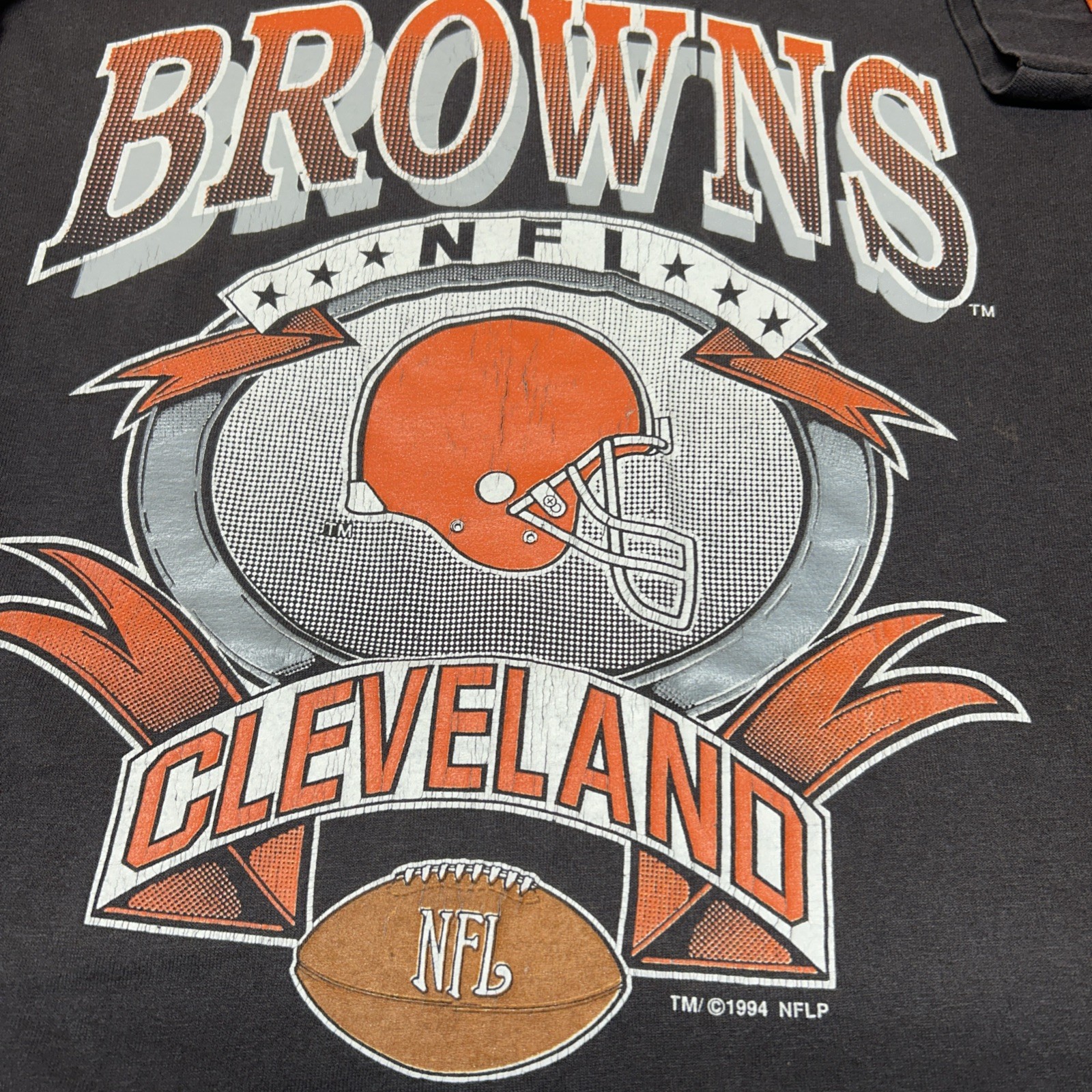 Vintage 1994 Logo 7 Cleveland Browns Mens Graphic Jersey Style T-Shirt Size XL