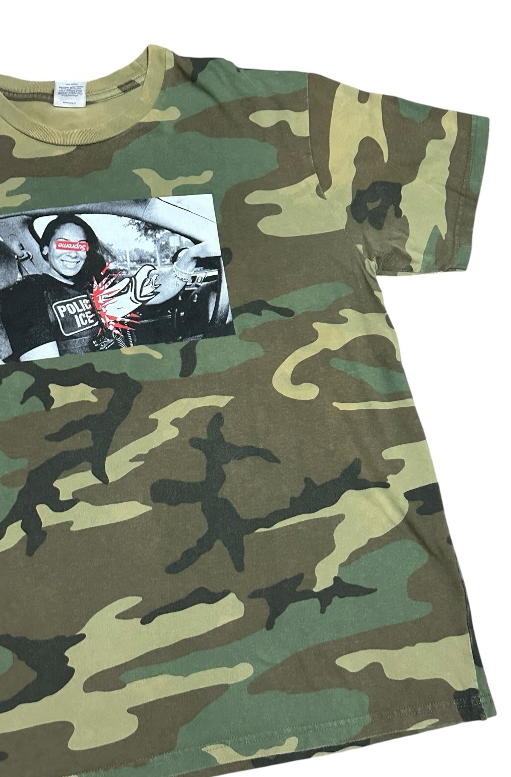 Supreme Camo T Shirt Large Police ICE Atmosphere Urine Skateboards Large