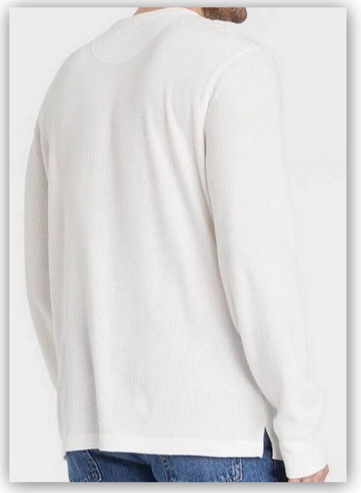 Long Sleeve TEXTURED HENLEY Shirts- Goodfellow Burgundy Gray Tan White Basil 1