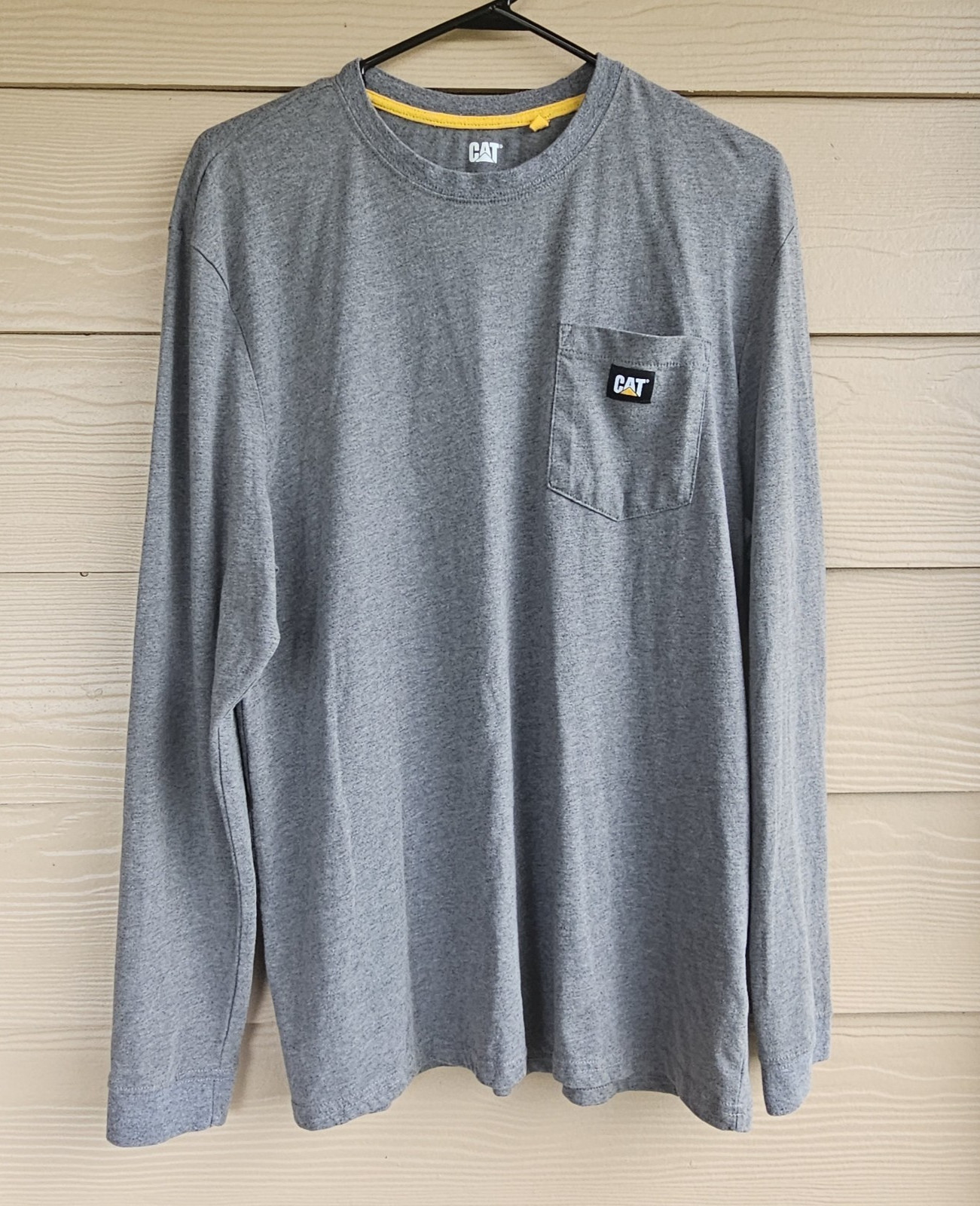 Gray Long Sleeve Workwear Men’s Tee Shirt Size Large Cotton Blend