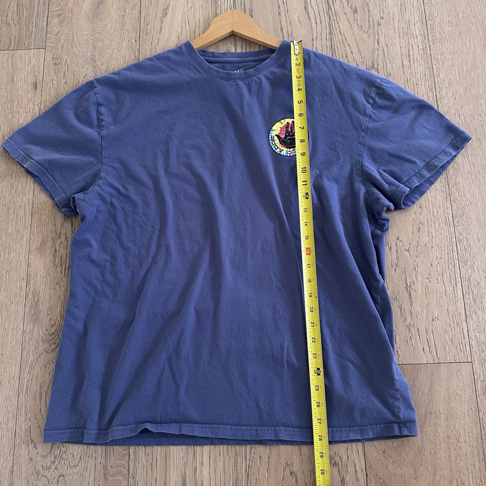 Body Glove BG Navy Tie Dye Graphic Logo Vintage Style Tshirt Shirt XL