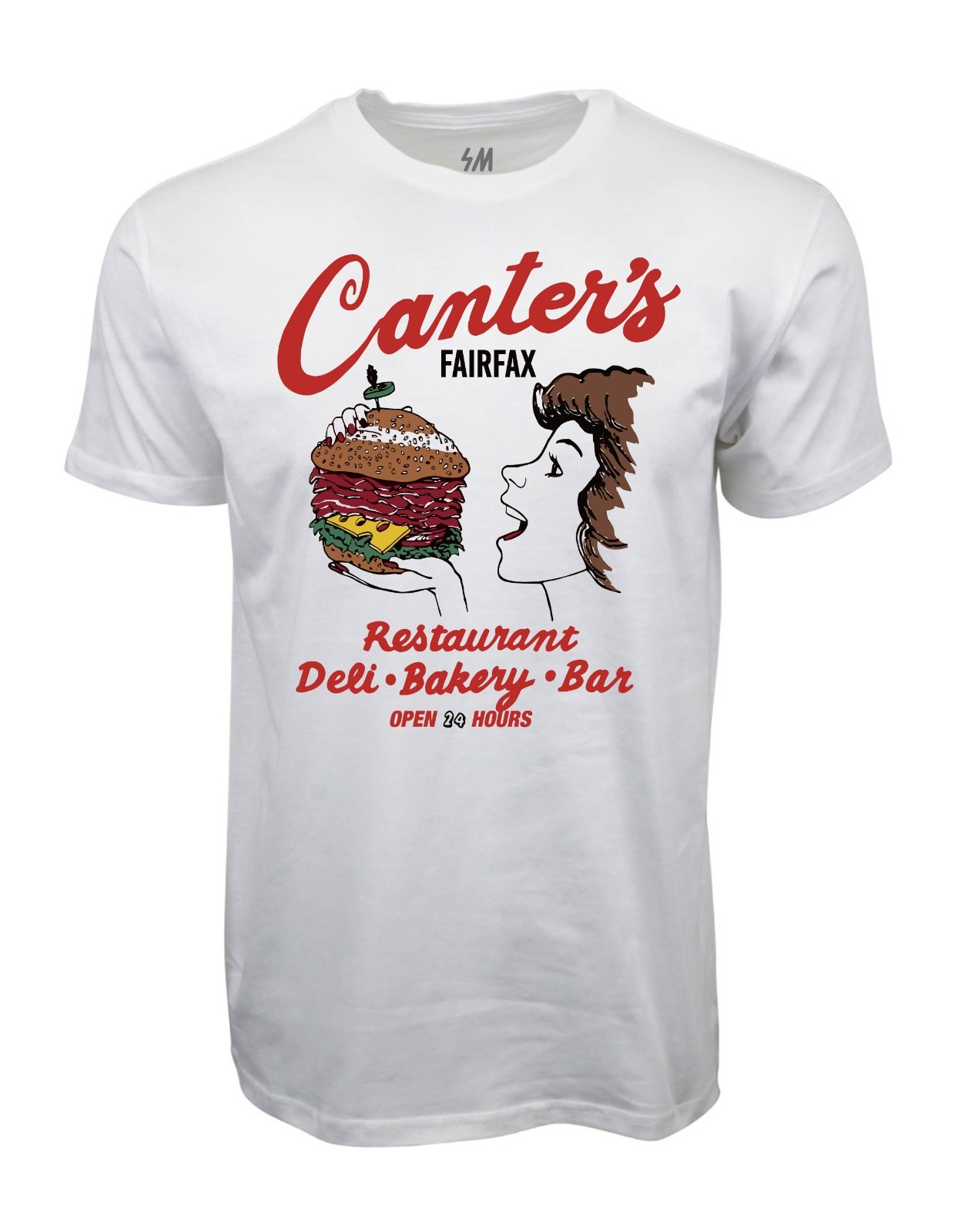 90’S CANTER’S DELI ‘FAIRFAX’ GRAPHIC WHITE T-SHIRT