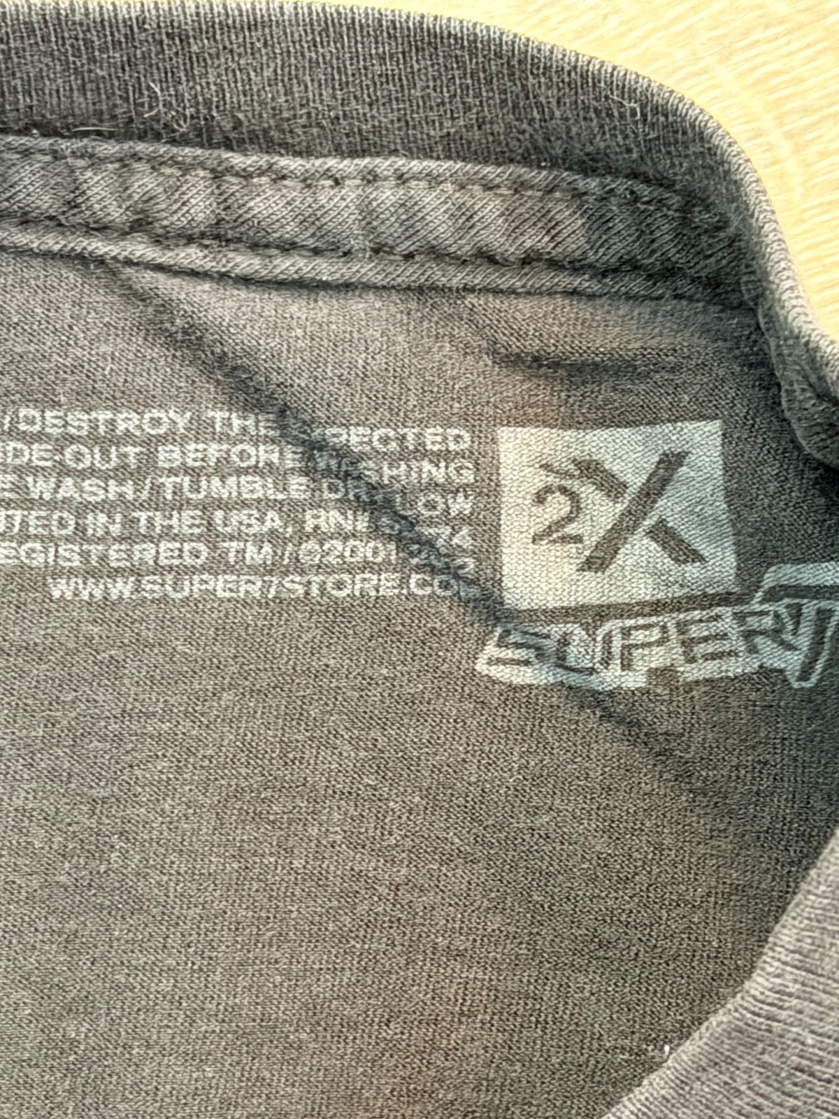 Super 7 2 XXL T-Shirt The Alien Classic Pose New Used Cotton Shirt